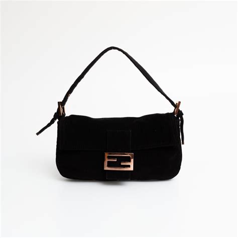 fendi corduroy baguette|fendi baguette second hand.